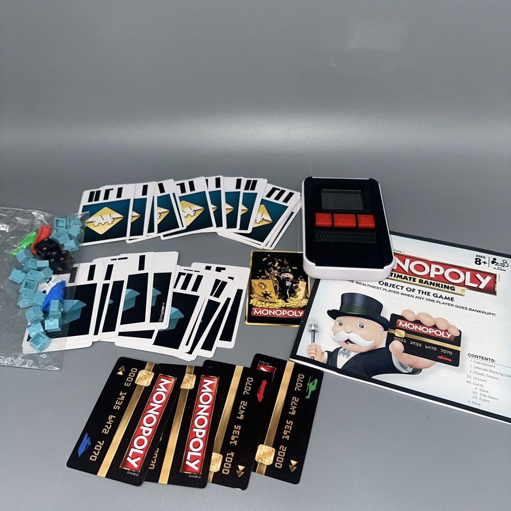 Hasbro Monopoly Ultimate Banking Board Game Replacement Parts In EUC